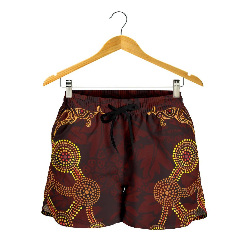 Aboriginal Shorts, Indigenous Dot Painting Women - Vibe Hoodie