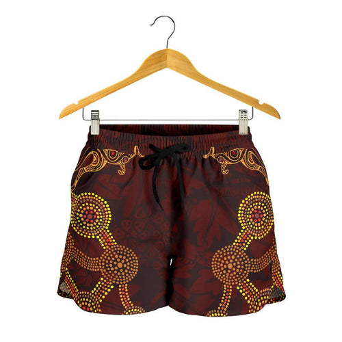 Aboriginal Shorts, Indigenous Dot Painting Women - Vibe Hoodie