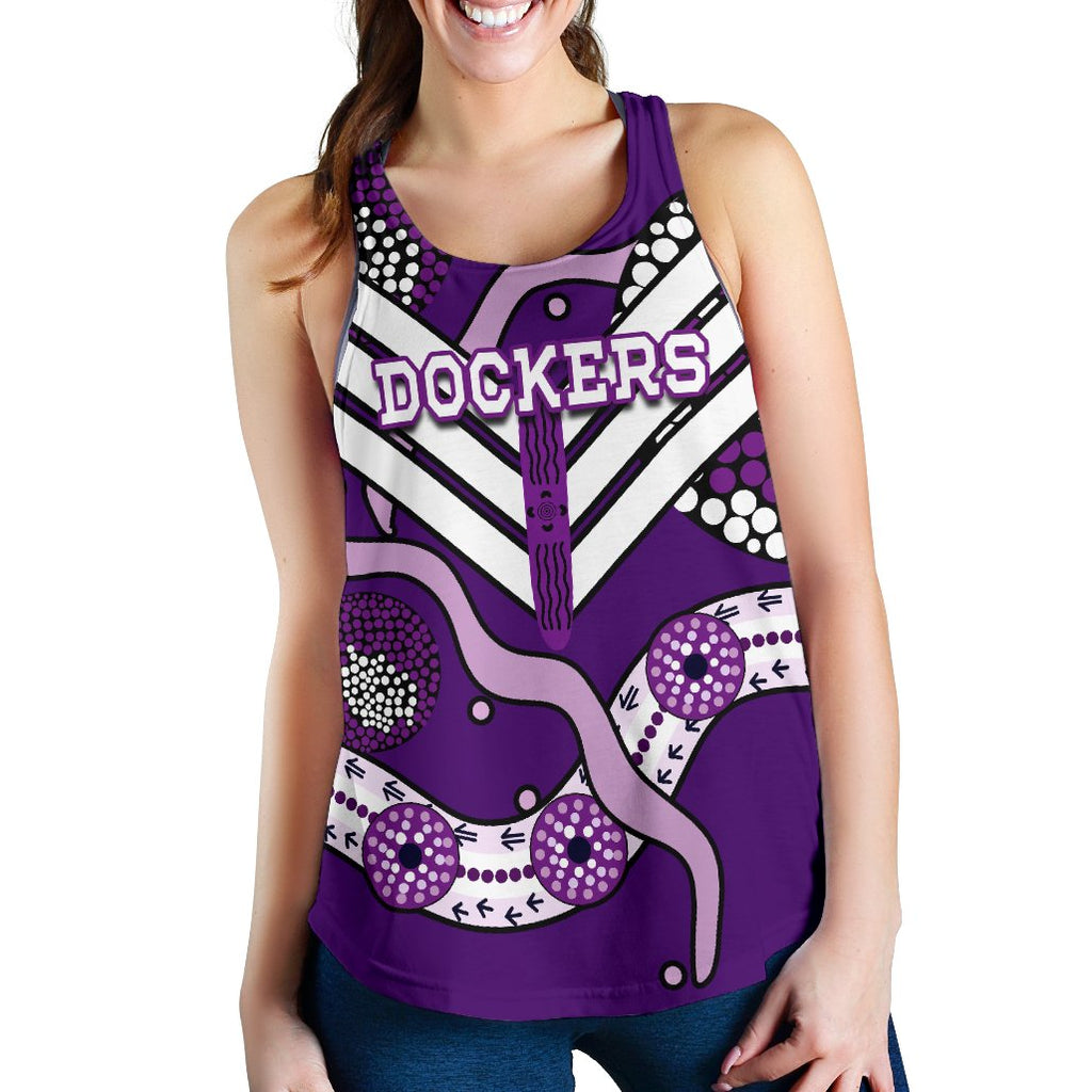 Dockers Women Racerback Tank Indigenous Fremantle - Freo - Vibe Hoodie