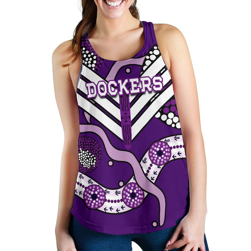 Dockers Women Racerback Tank Indigenous Fremantle - Freo - Vibe Hoodie