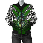 manaia-mythology-women-bomber-jacket-silver-fern-maori-tattoo