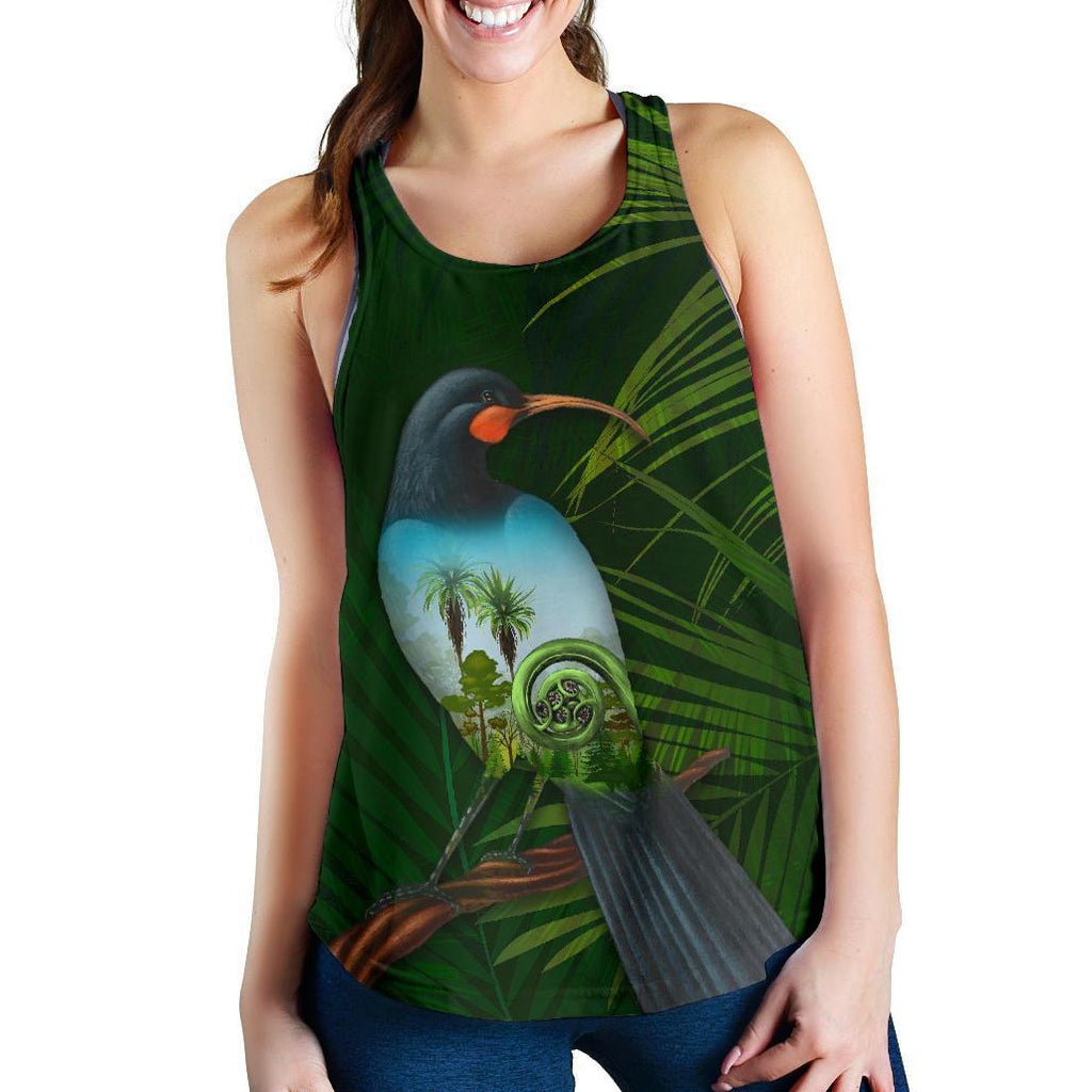 Huia Bird New Zealand Women'S Racerback Tank - Vibe Hoodie