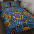 aboriginal-quilt-bed-set-aboriginal-flower-blue-dot-painting-art