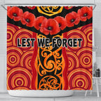 anzac-lest-we-forget-poppy-shower-curtain-new-zealand-maori-silver-fern-australia-aboriginal