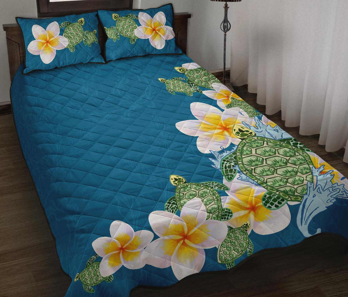 plumeria-sea-turtle-quilt-bed-set