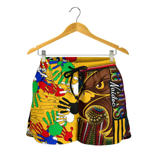 Pride Hawks All Over Print Women's Shorts Hawthorn Naidoc Week Aboriginal Version Special - Vibe Hoodie