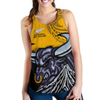New Zealand Maori Women Racerback Tank Taranaki  Bull - Vibe Hoodie