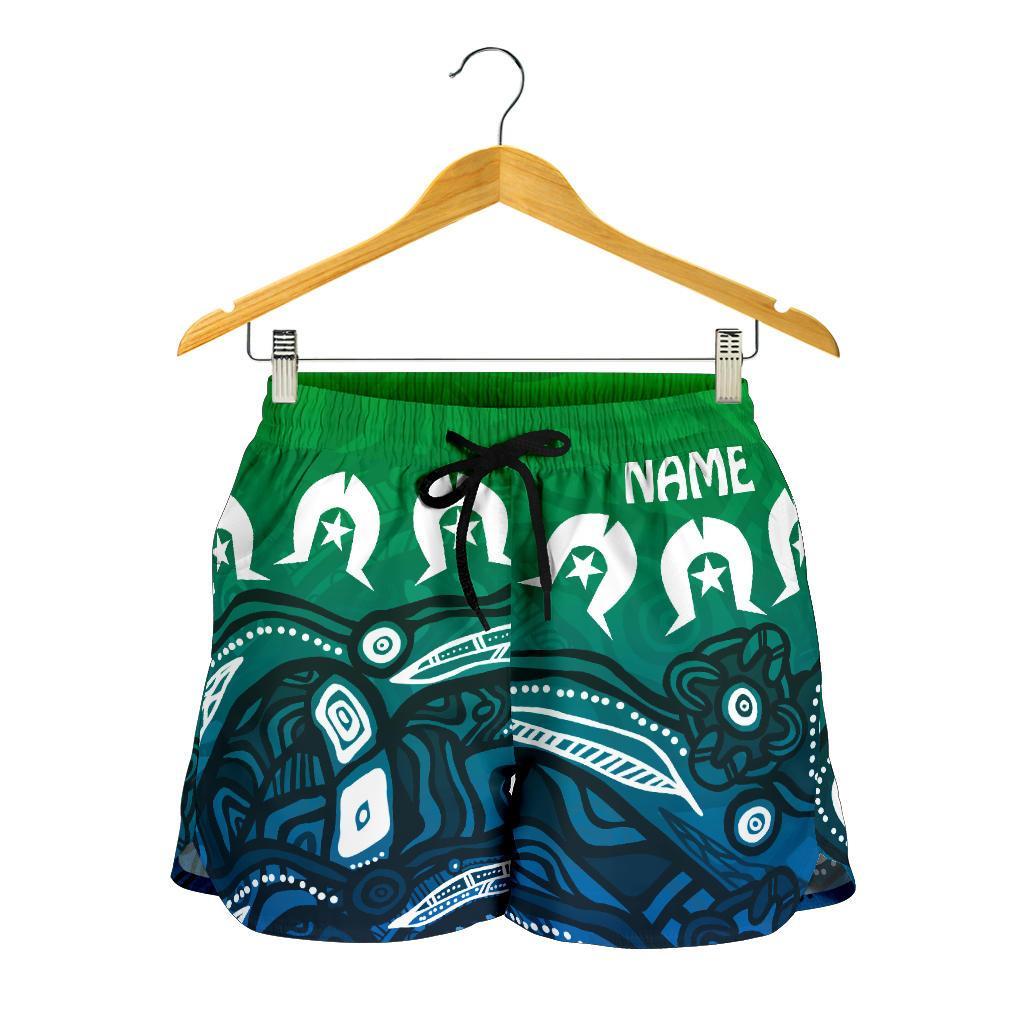 [Custom] Torres Strait Islands Women's Shorts - Blue - Vibe Hoodie