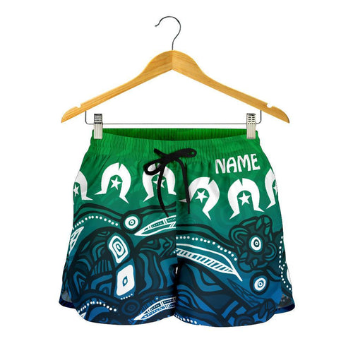 [Custom] Torres Strait Islands Women's Shorts - Blue - Vibe Hoodie
