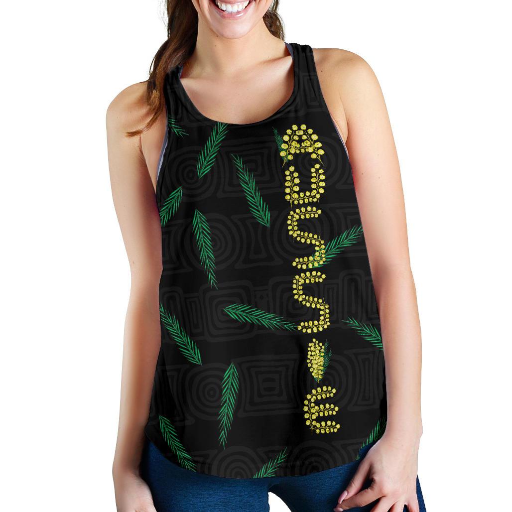 Racerback Tank - Australian Coat Of Arms Top Tank Aussie Golden Wattle - Women - Vibe Hoodie