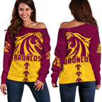Broncos Off Shoulder Sweater Brisbane Aboriginal - Vibe Hoodie
