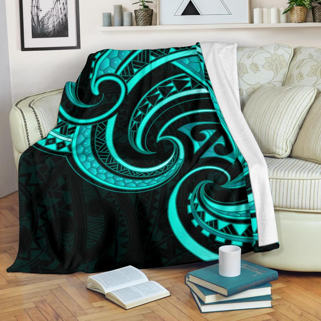 new-zealand-maori-mangopare-premium-blanket-polynesian-turquoise