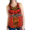Anzac Lest We Forget Poppy Women Racerback Tank New Zealand Maori Silver Fern - Australia Aboriginal - Vibe Hoodie