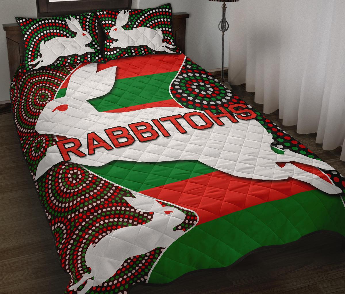 rabbitohs-quilt-bed-set