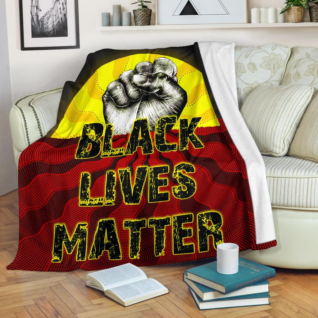 premium-blanket-aboriginal-black-lives-matter-sun-dot-painting