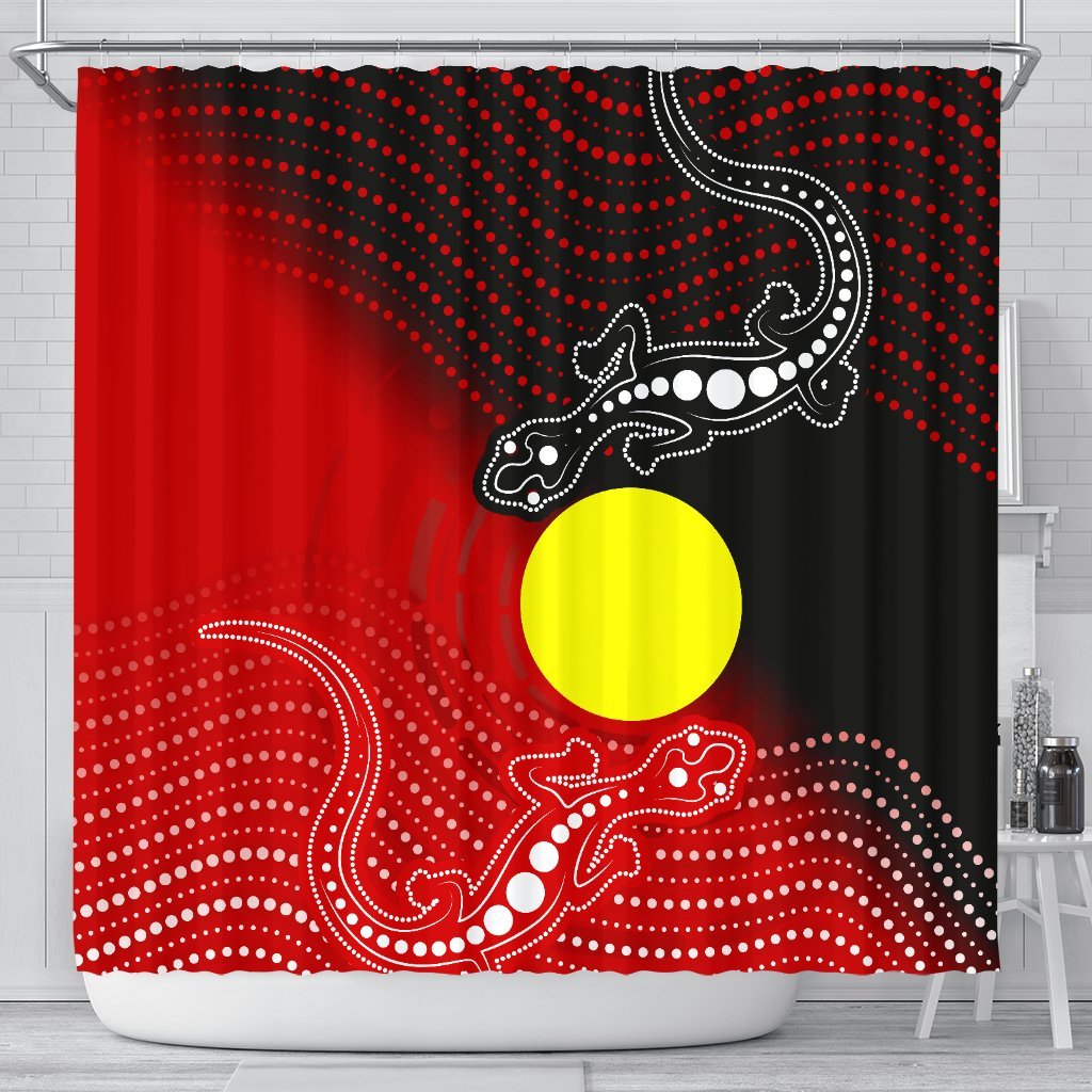 aboriginal-shower-curtain-two-indigenous-lizard