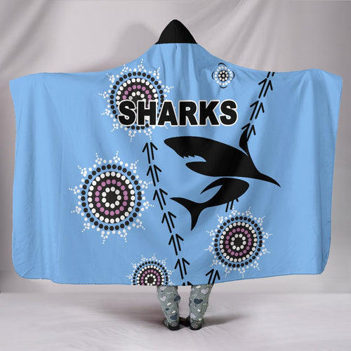 cronulla-hooded-blanket-sharks-simple-indigenous-blue