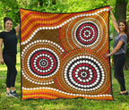 aboriginal-premium-quilt-australia-brown-circle-dot-painting-art