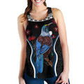 New Zealand Tui Bird Women Racerback Tank, Pohutukawa - Black - Vibe Hoodie