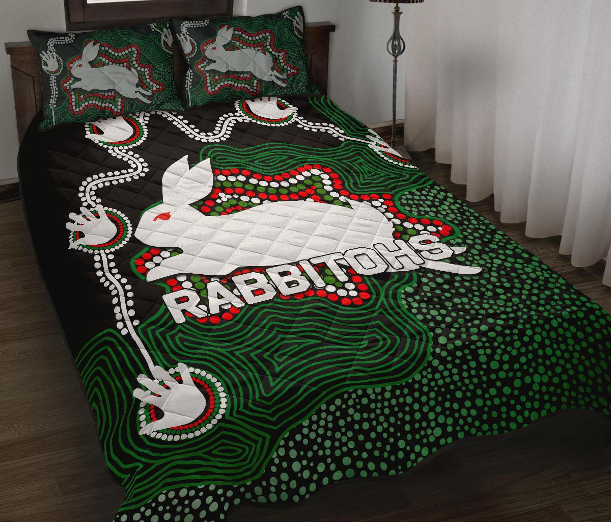 rabbitohs-quilt-bed-set-aboriginal-2