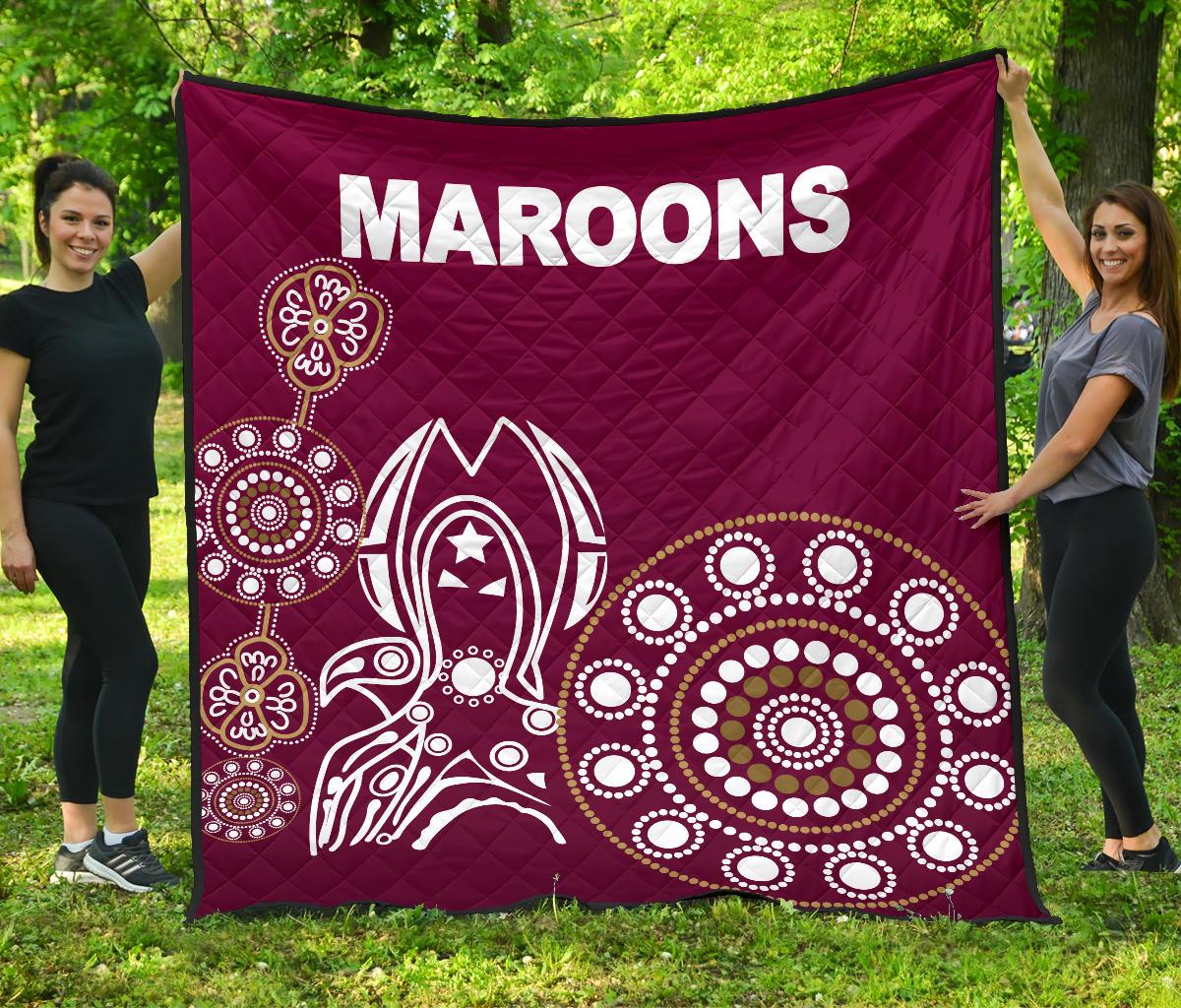queensland-premium-quilt-maroons-simple-indigenous
