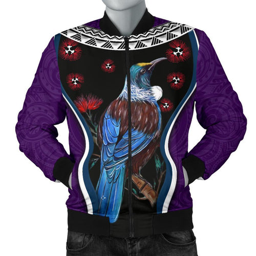 new-zealand-tui-bird-men-bomber-jacket-pohutukawa-purple