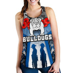 Australia Bulldogs Rugby Women's Racerback Tank Anzac Day Survival World - Vibe Hoodie
