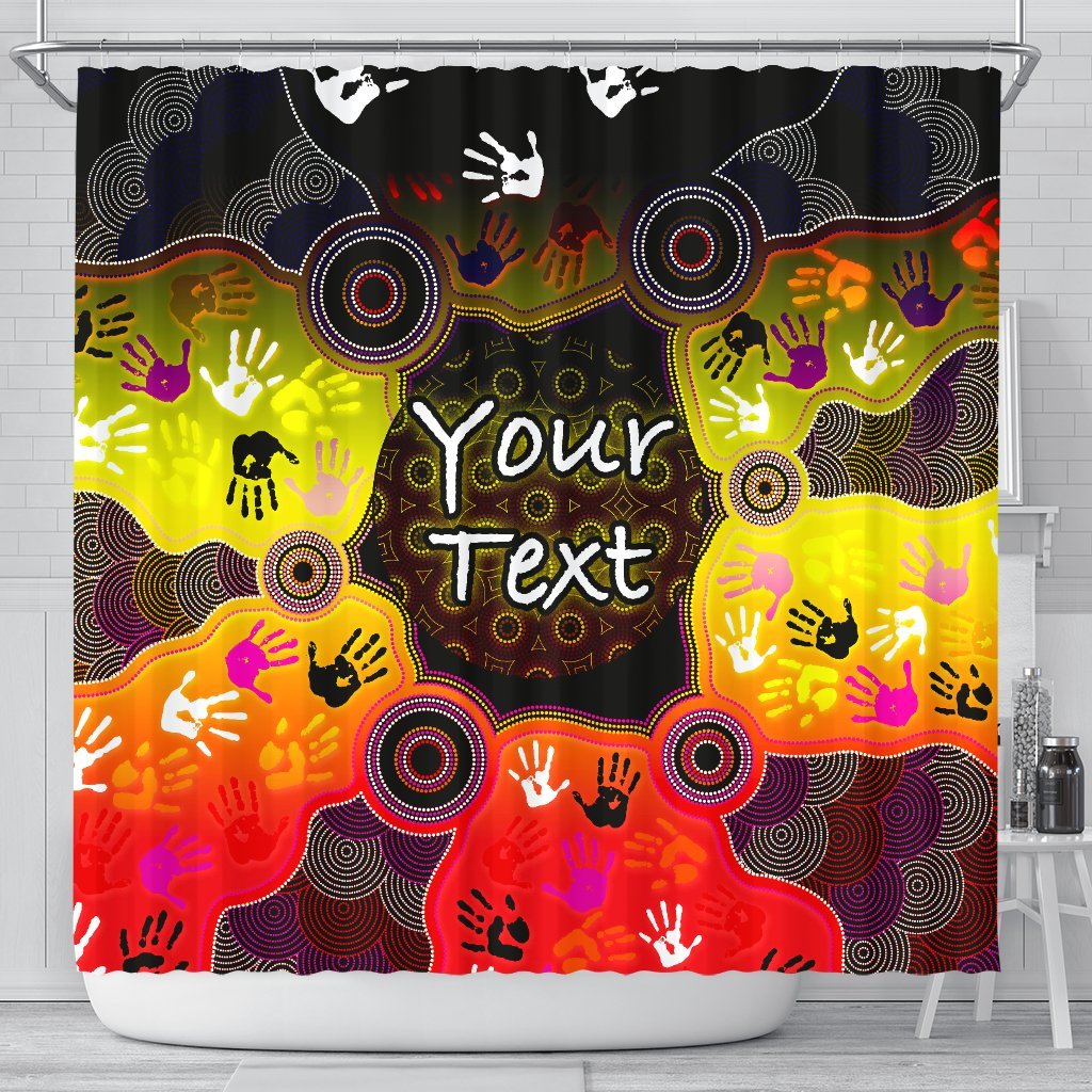custom-aboriginal-shower-curtain-indigenous-circle-dot-painting-hand-art