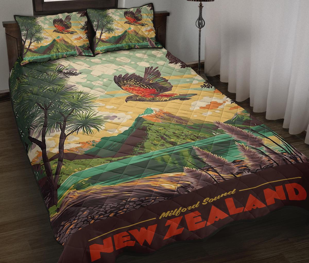kea-parrot-new-zealand-poster-quilt-bed-set