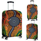 1st-australia-luggage-covers-aboriginal-two-lizards-dot-painting-circle