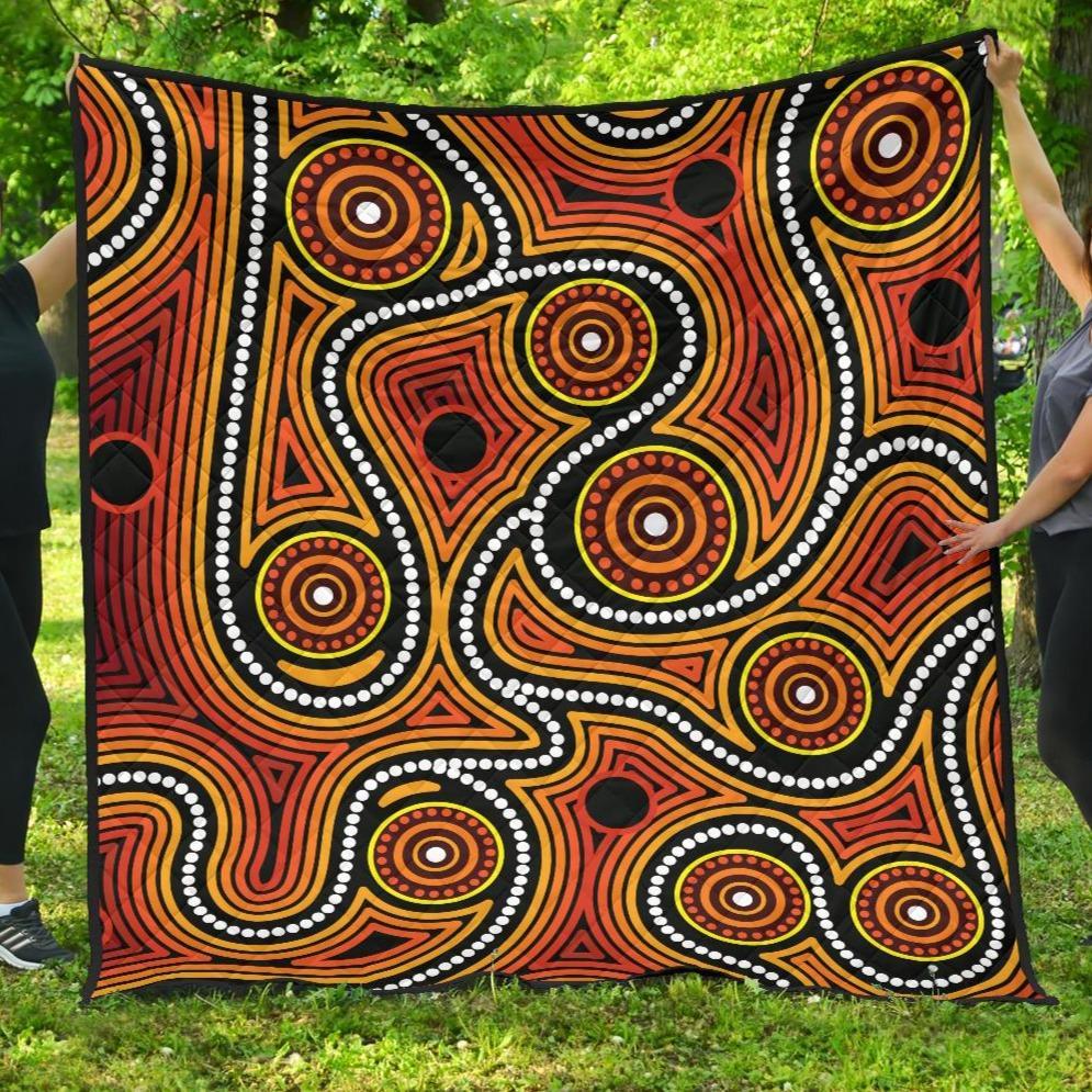 aboriginal-premium-quilt-indigenous-circle-dot-painting-ver01