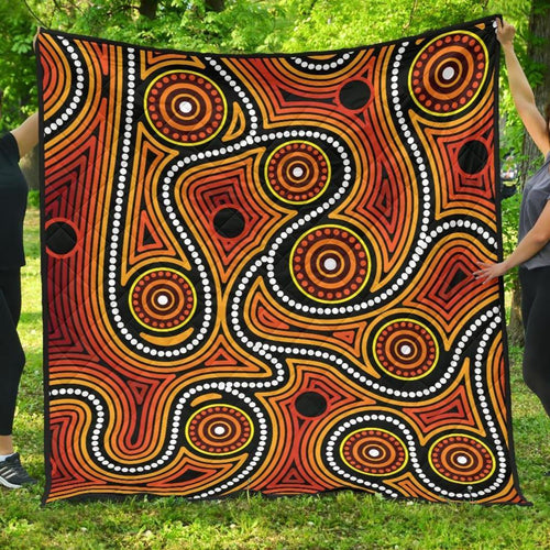 aboriginal-premium-quilt-indigenous-circle-dot-painting-ver01