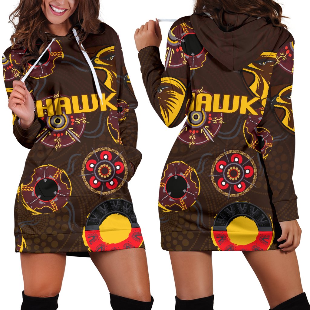 hawthorn-womens-hoodie-dress-hawks-indigenous-brown
