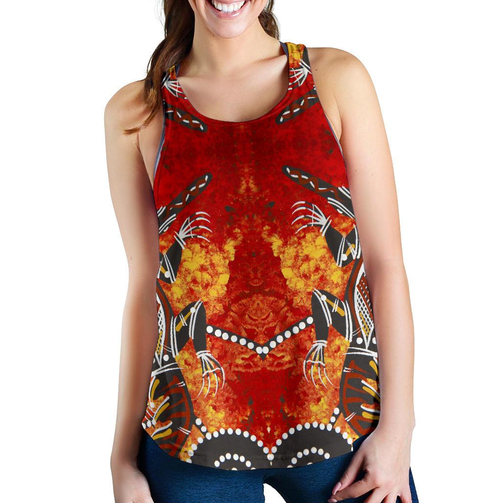 1stAustrailia Women Tank Top, Crocodile Dot Painting - Vibe Hoodie