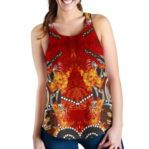 1stAustrailia Women Tank Top, Crocodile Dot Painting - Vibe Hoodie