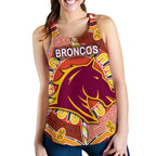 Brisbane Women Racerback Tank Broncos Indigenous Warm Vibes - Vibe Hoodie