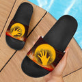 slide-sandals-indigenous-flag-hand-art-black