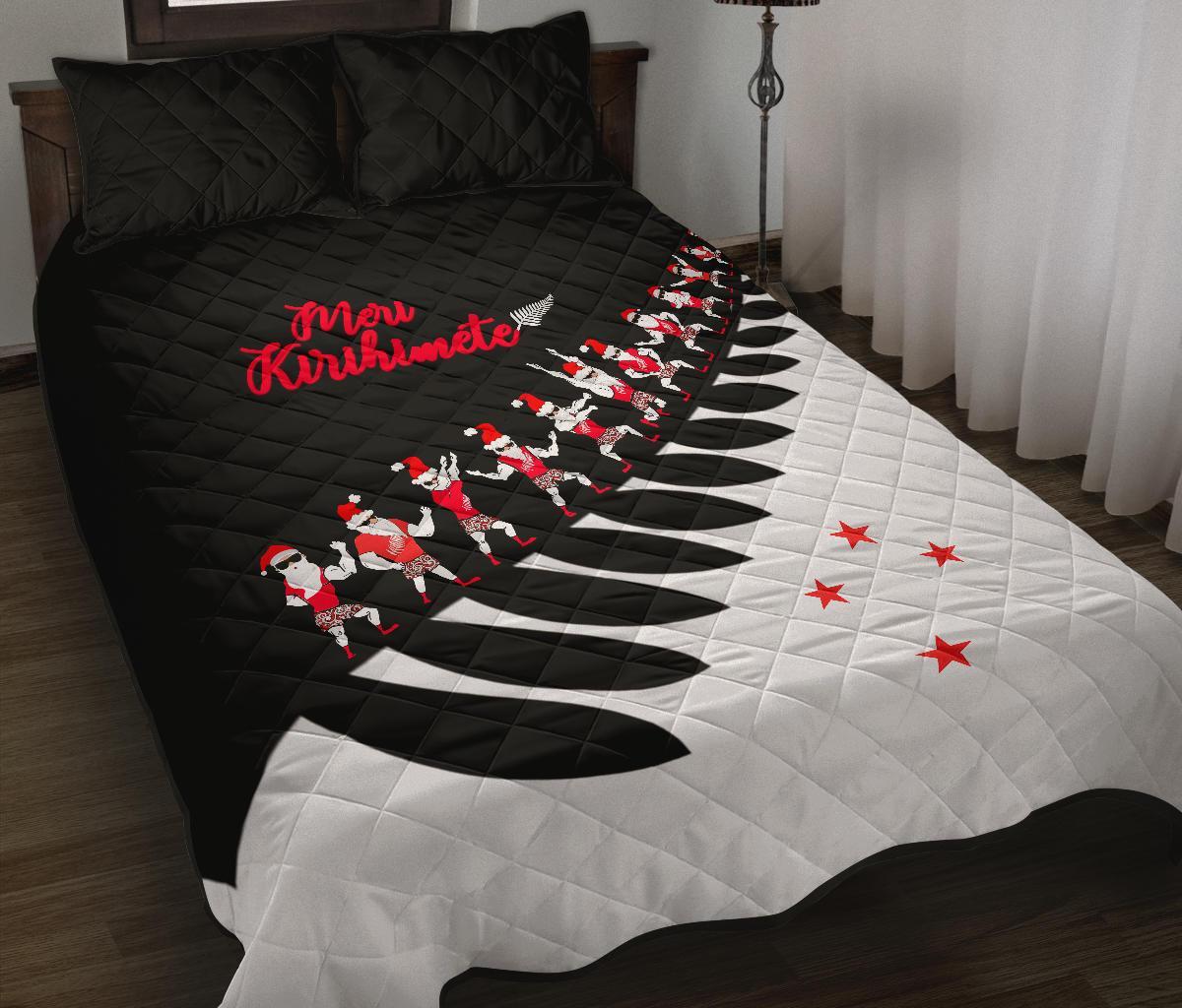 quilt-bed-set-nz-new-zealand-haka-christmas-black