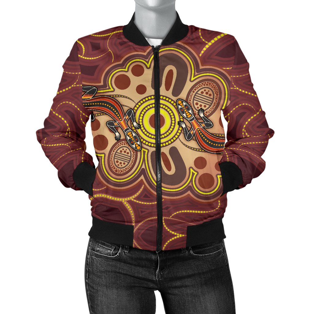 aboriginal-womens-bomber-jacket-indigenous-lizard-dot-painting-art