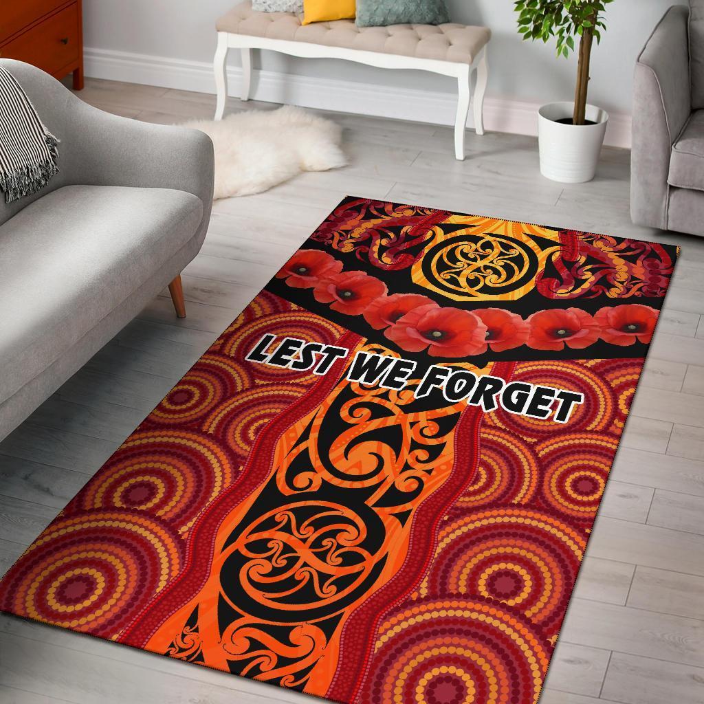 anzac-lest-we-forget-poppy-area-rug-new-zealand-maori-silver-fern-australia-aboriginal