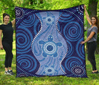 aboriginal-premium-quilt-australian-blue-turtle-aboriginal-art