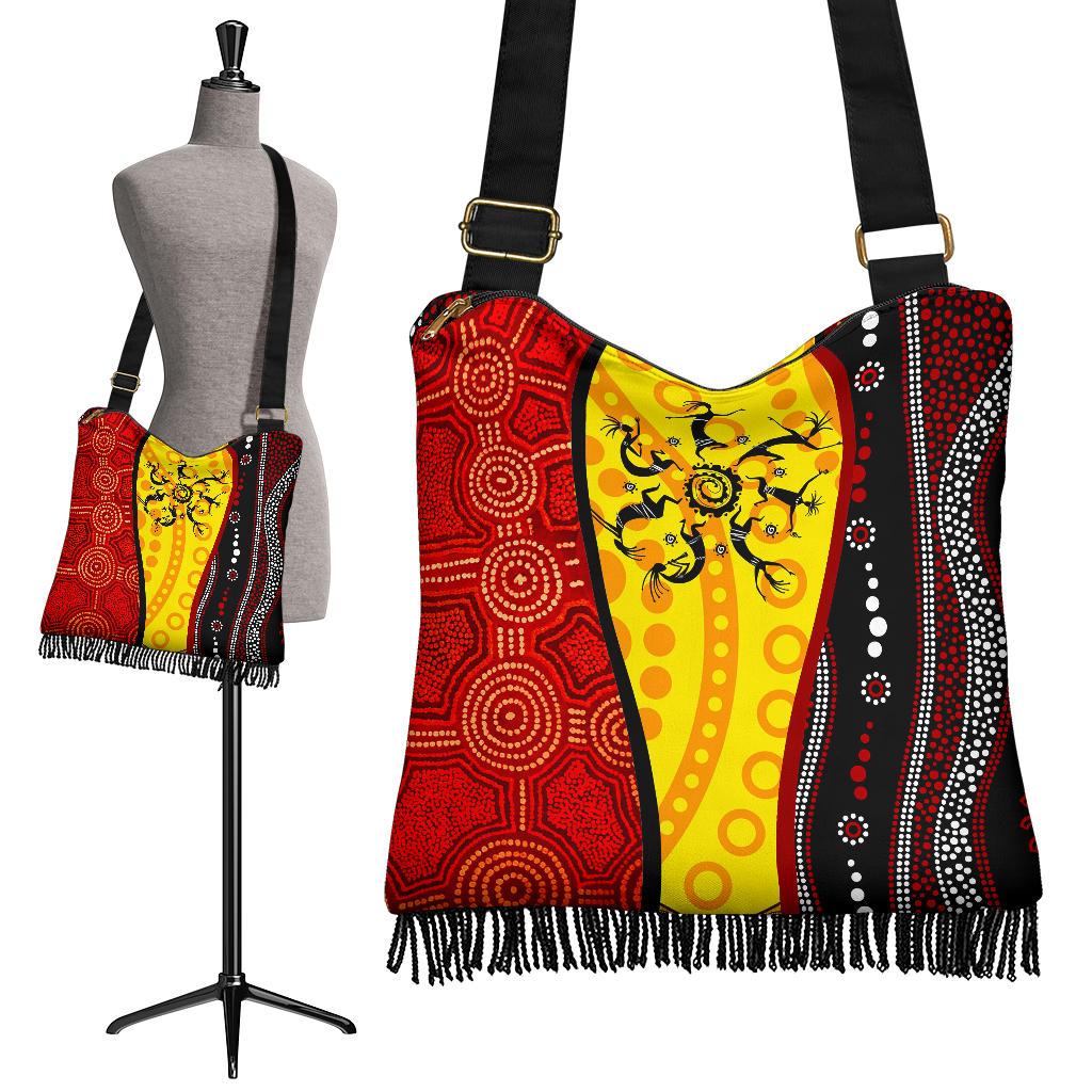 aboriginal-boho-handbags-dreamtime-koori-dance-dot-acrylic-paint
