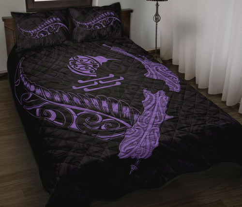 new-zealand-heart-quilt-bed-set-map-kiwi-mix-silver-fern-pastel-purple