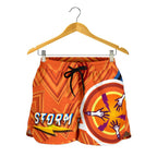 Storm Women Shorts Simple Indigenous - Orange - Vibe Hoodie