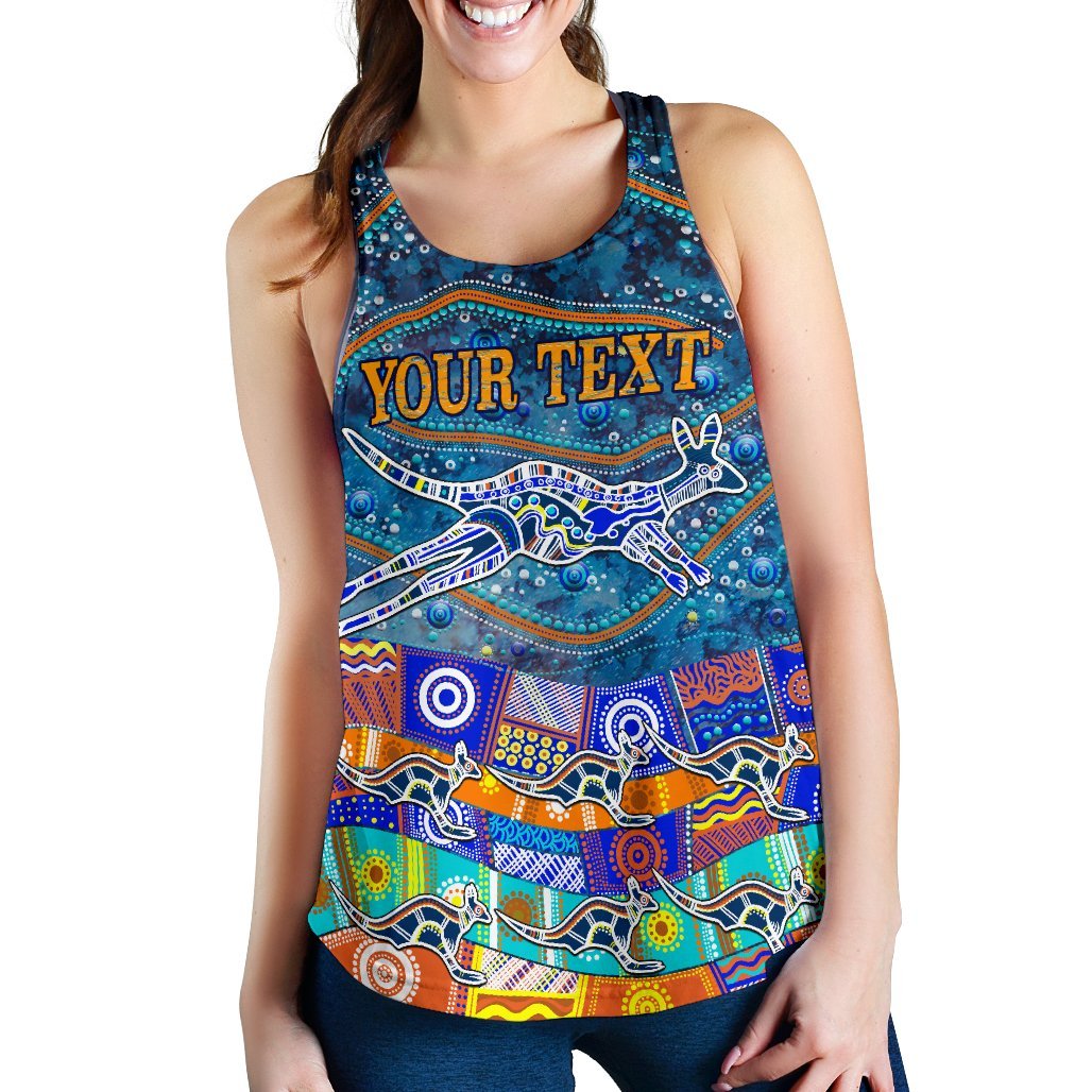 (Custom text) Racerback Tank - Kangaroo Dreaming - Vibe Hoodie