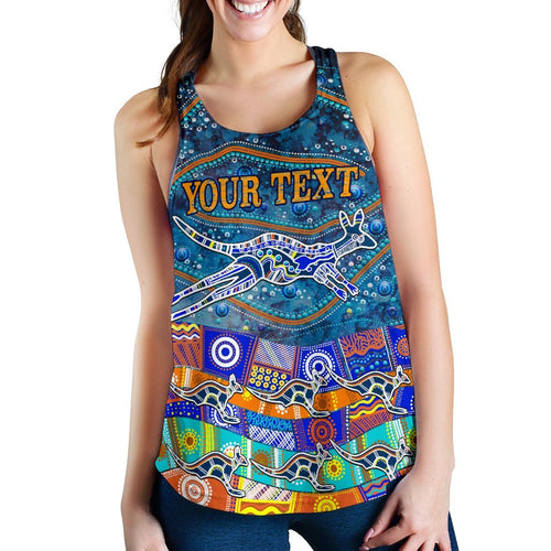 (Custom text) Racerback Tank - Kangaroo Dreaming - Vibe Hoodie