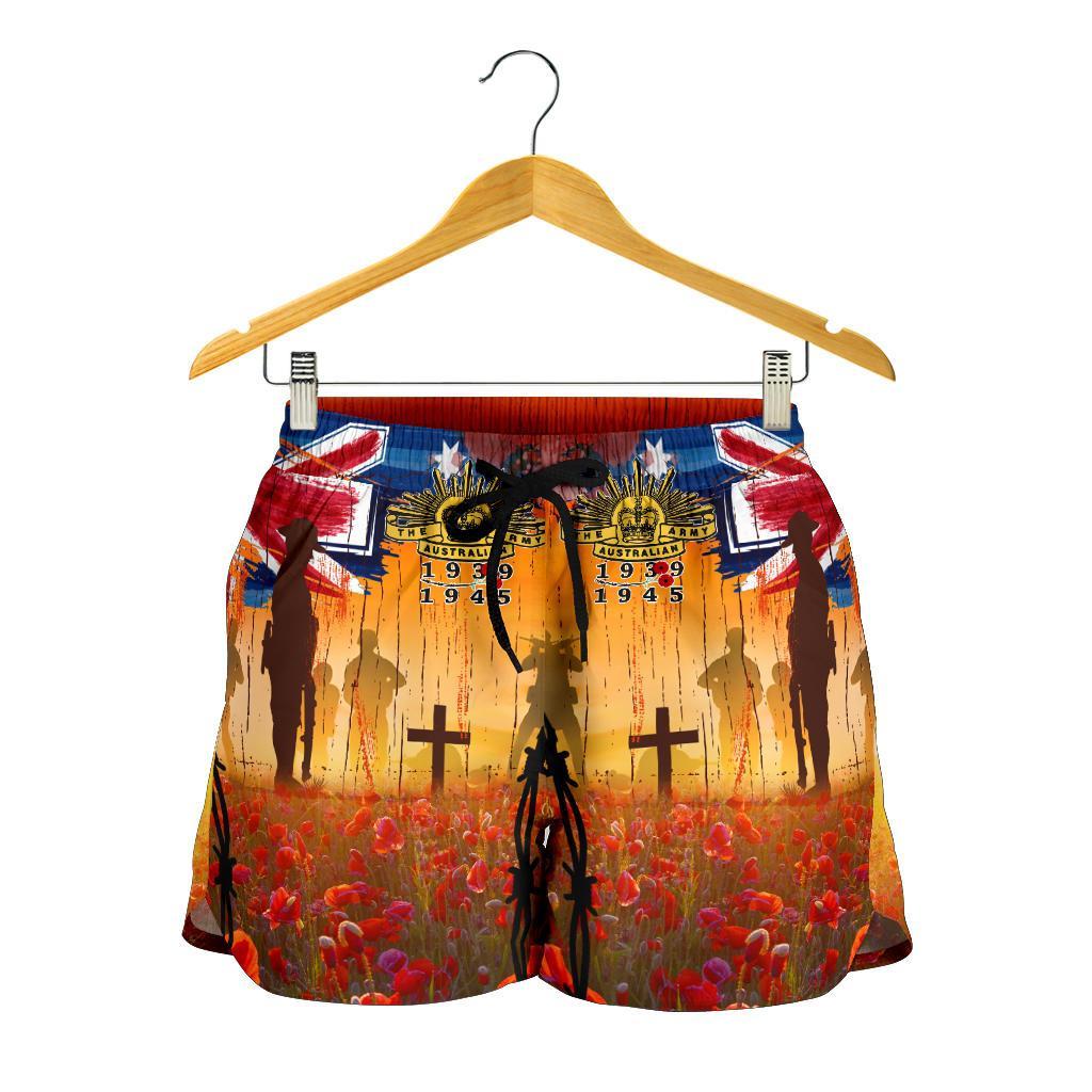 Australia Anzac Day 2021 All Over Print Women's Short - Anzac Day Commemoration 1939 - 1945 - Vibe Hoodie