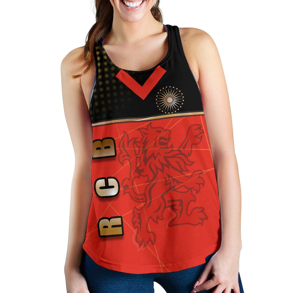 Bangalore Cricket India Women Racerback Tank Royal Challengers - Vibe Hoodie