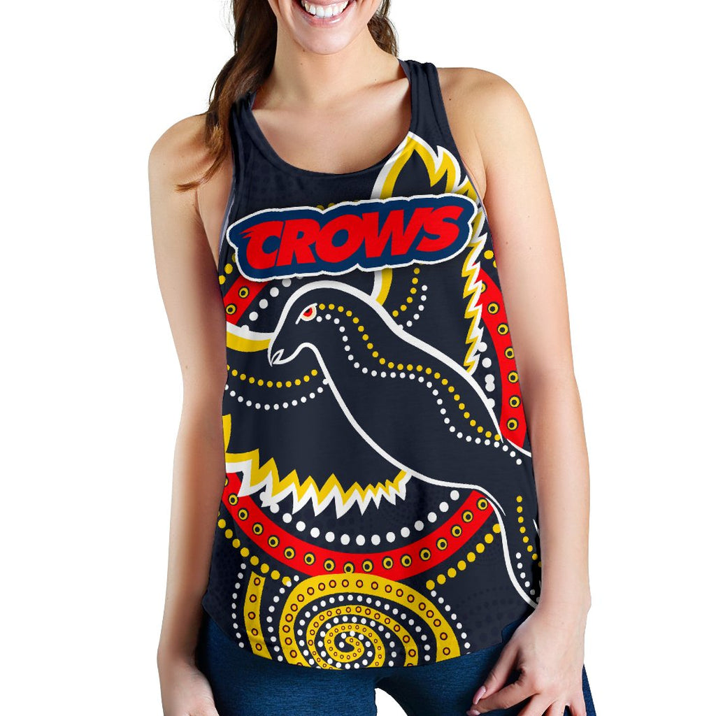 Adelaide Woman Racerback Tank Crows Indigenous - Vibe Hoodie