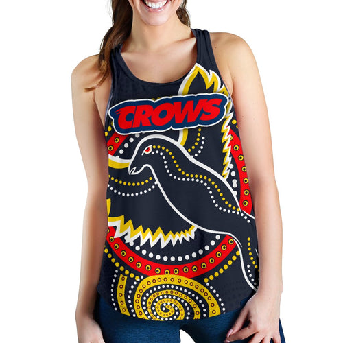 Adelaide Woman Racerback Tank Crows Indigenous - Vibe Hoodie